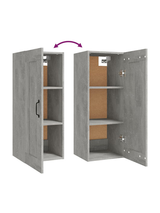 Kabinett Wand Grey Concrete 35x34x90cm