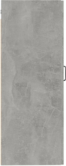 vidaXL Wandvitrine aus Spanplatte Grau Beton 35x34x90cm