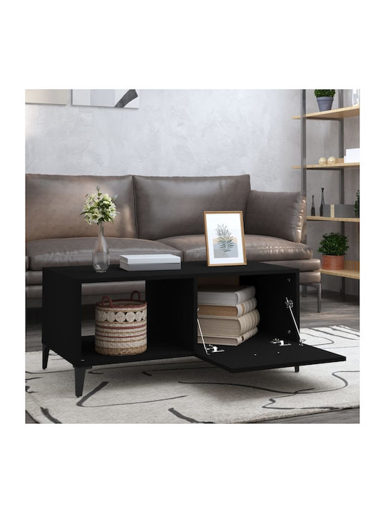 Rectangular Coffee Table Wooden Black L90xW50xH40cm.