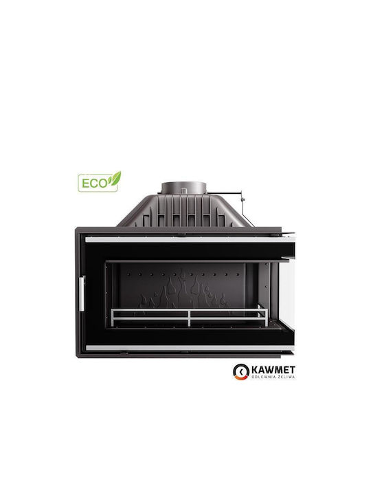 Kawmet W16 PB Eco Șemineu cu inserție Lemn 13.5kW Colțul din dreapta cu o ușă care se deschide