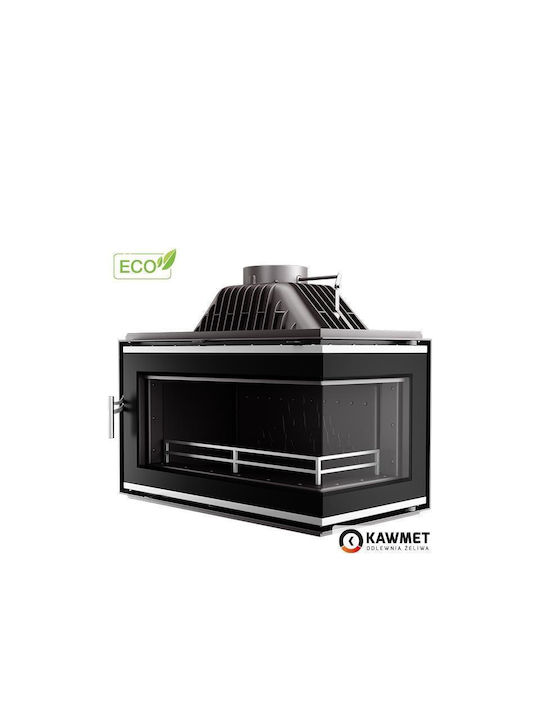 Kawmet W16 PB Eco Șemineu cu inserție Lemn 13.5kW Colțul din dreapta cu o ușă care se deschide