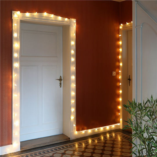 80 Λαμπάκια LED 12.15μ. Θερμό Λευκό Μπαταρίας σε Σειρά