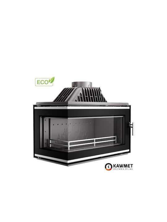 Kawmet W16 LB Eco Ενεργειακό Τζάκι Ξύλου 13.5kW Αριστερή Γωνία με Ανοιγόμενη Πόρτα