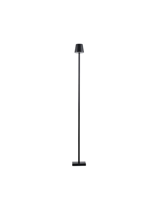 GloboStar Nega Outdoor Floor Lamp LED 2.2W With Warm White Light IP44 Black