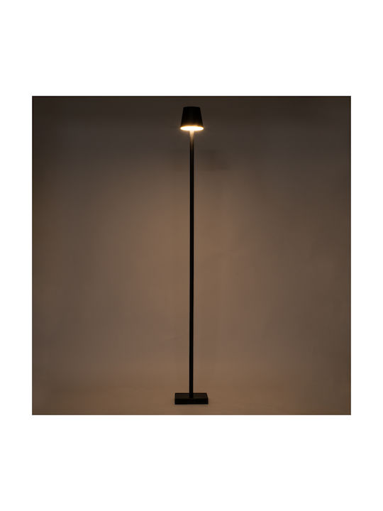 GloboStar Nega Outdoor Floor Lamp LED 2.2W With Warm White Light IP44 Black