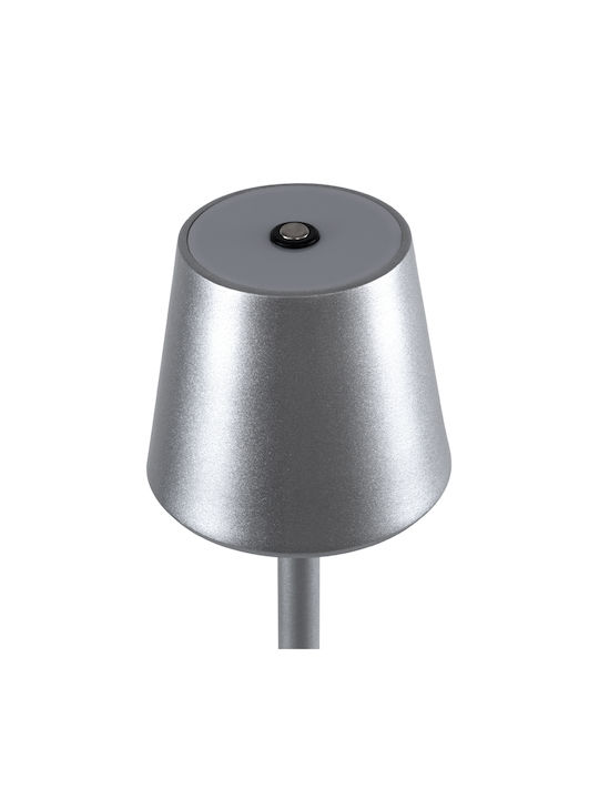 GloboStar Nega Outdoor Floor Lamp LED for Exterior Space 2.2W with Warm White Light IP44 Silver
