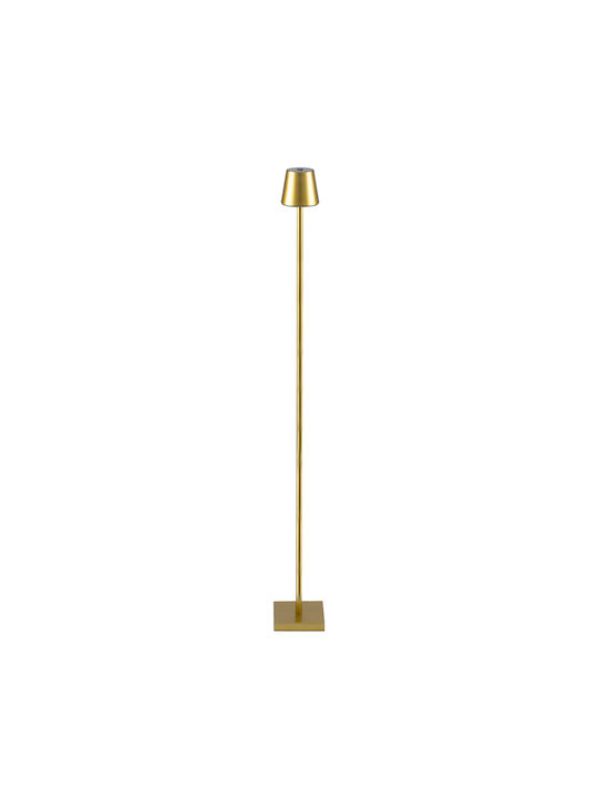 GloboStar Nega Outdoor Floor Lamp LED for Outdoor Space 2.2W with Warm White Light IP44 Gold