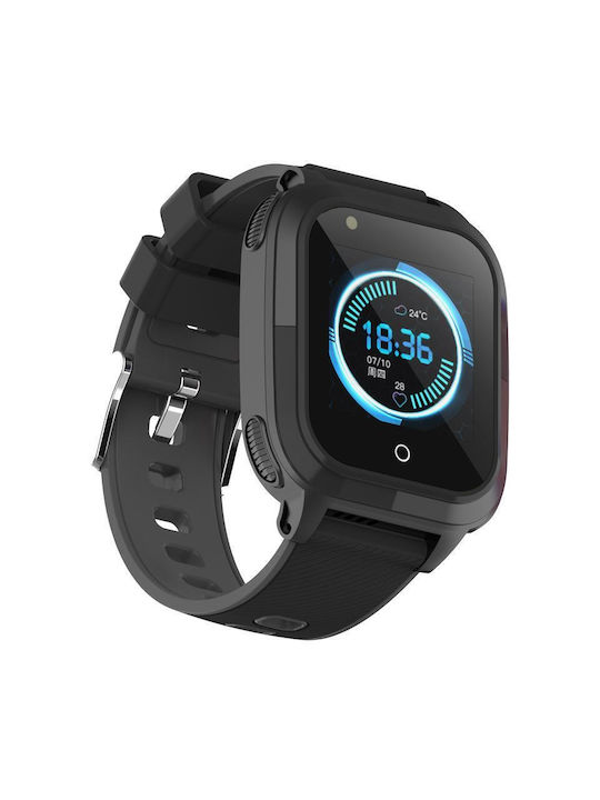 Wonlex CT11 Kinder Smartwatch mit GPS und Kautschuk/Plastik Armband Schwarz