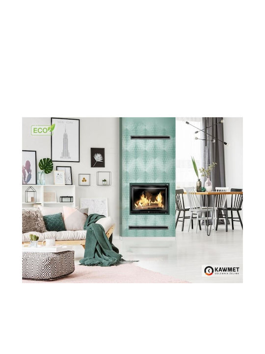 Kawmet W17 Decor Eco Ενεργειακό Τζάκι Ξύλου 12.3kW Ίσιο με Ανοιγόμενη Πόρτα