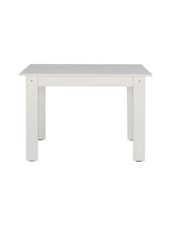 Table Kitchen Wooden White 140x80x77cm