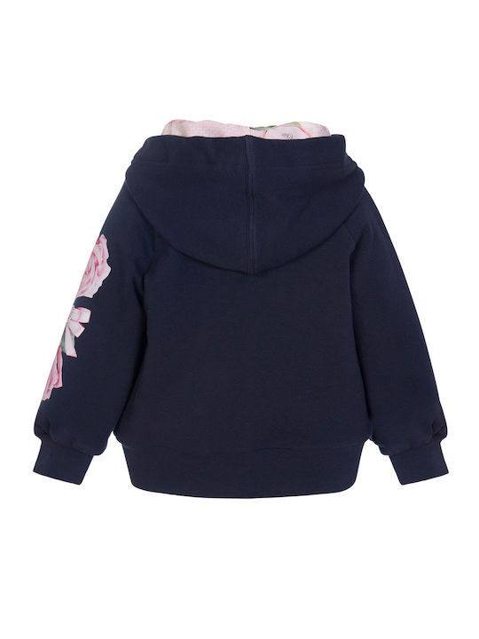 Balloon Chic Kids Cardigan Sweatshirts Hooded Navy Blue