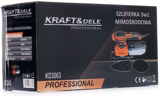 Kraft & Dele KD3063 Έκκεντρο Τριβείο 1200W με Ρύθμιση Ταχύτητας και με Σύστημα Αναρρόφησης
