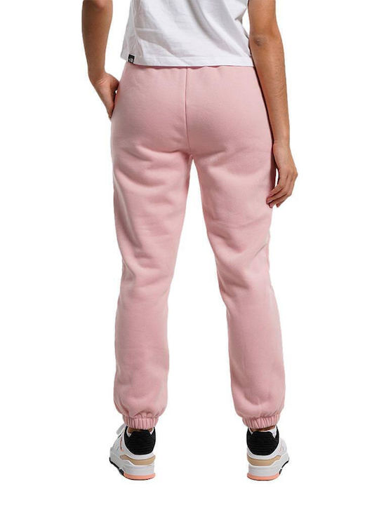 Emerson Pantaloni de trening pentru femei cu cauciuc Pale Pink