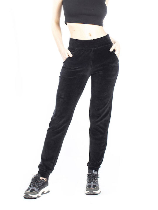 Pantaloni de Trening cu elastic Catifea Negru