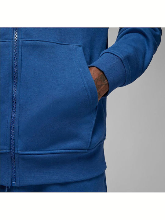 Blue Hooded Cardigan