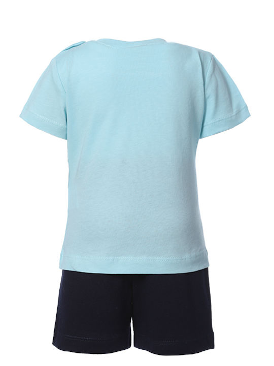 Matoufrance Kids Set with Shorts Summer 2pcs Turquoise