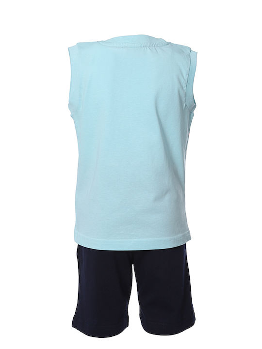 Matoufrance Kids Set with Shorts Summer 2pcs Turquoise