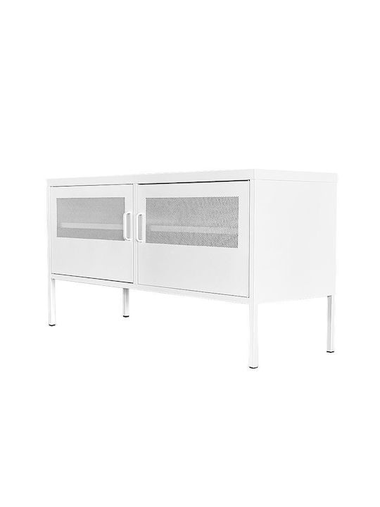 TV Stand Metal White L118xW40xH60cm