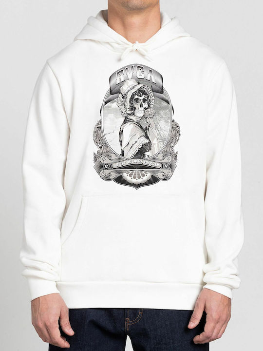 George Thompson Skull Bonnet Sweatshirt mit Kapuze Weiß