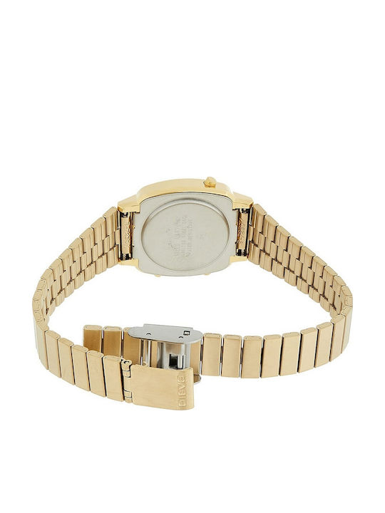 Casio Vintage Digital Women's Watch with Gold Metal Bracelet