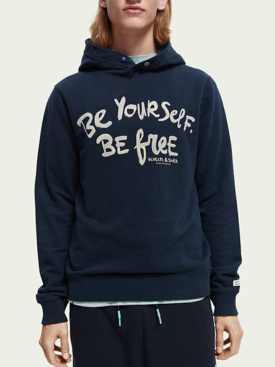 Felpa Sweatshirt with Hood Navy Blue