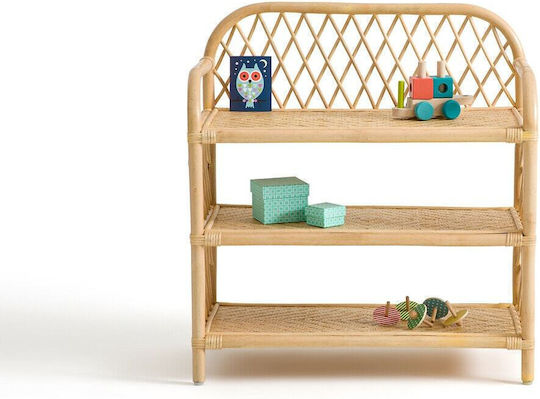 Kobie Bibliotecă pardoseală Lemn Bej 70x35x76cm