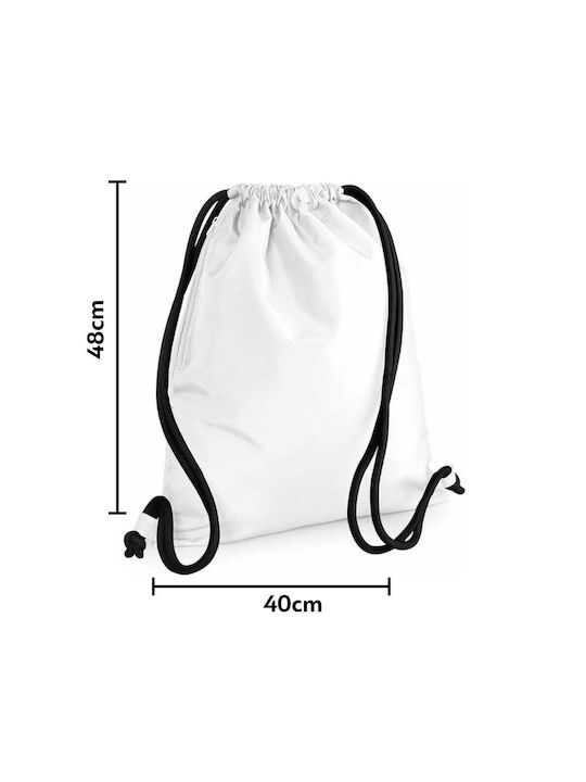 The boss baby, GYMBAG backpack white, with pocket (40x48cm) & thick cords