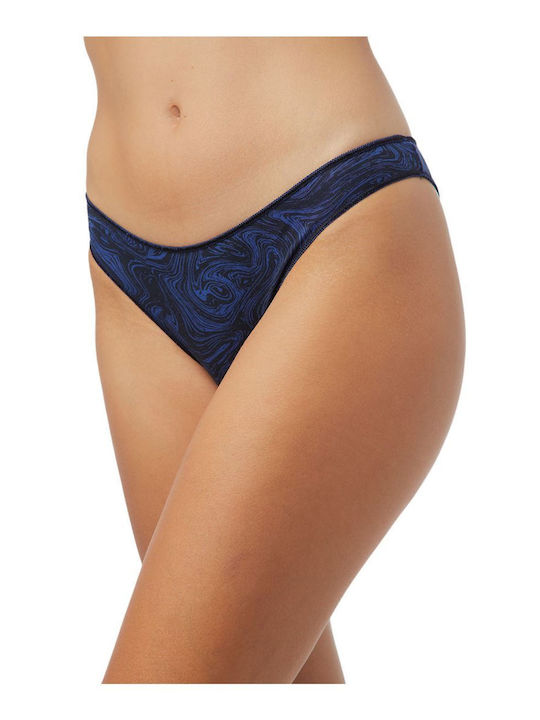 Minerva Damen Slip 2Pack Blue/Black