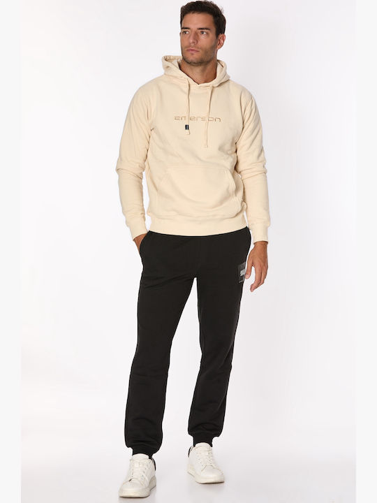 Sweatshirt with Hood Beige
