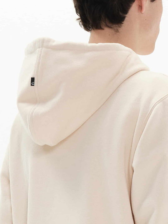 Sweatshirt with Hood Beige