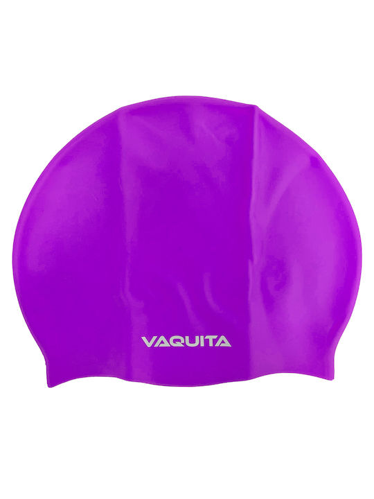 Vaquita Silicone Adults Swimming Cap Purple