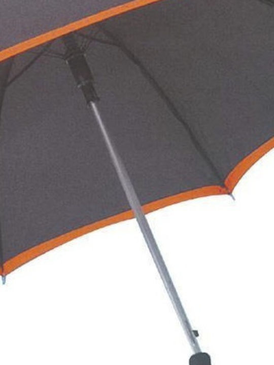 Next Automatic Umbrella with Walking Stick Grey/Orange
