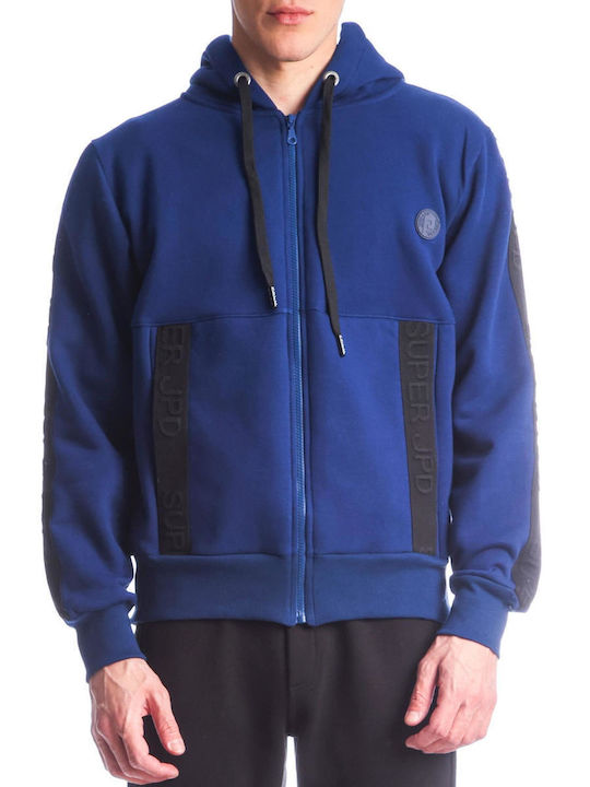 Paco & Co Men's Sweatshirt with Hood and Pockets Blue