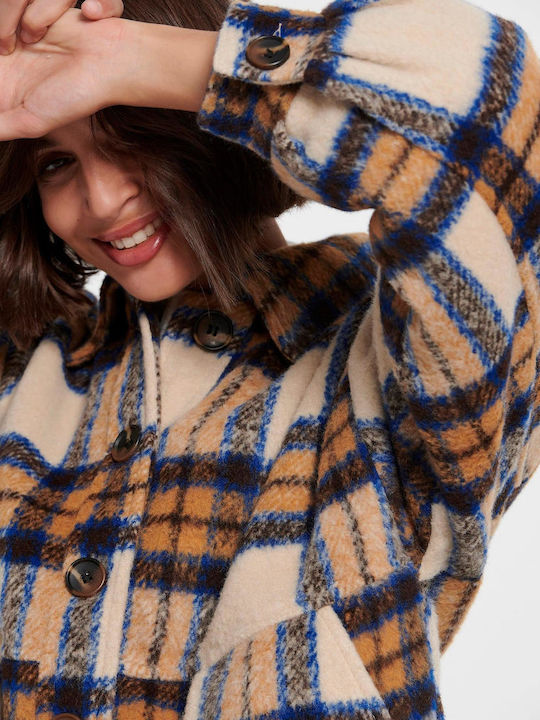 Women's Checked Overshirt Oversized