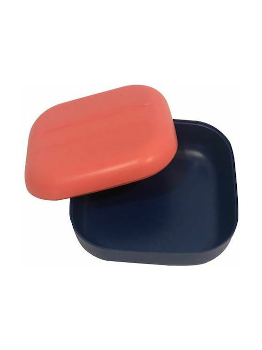 Ekobo Lebensmittelbehälter Lunchbox Bamboo Blau 15x15cm 1Stück