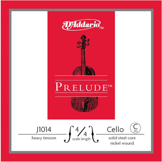 Daddario Single Steel String for Cello 4/4 / 1/2 Prelude Cello String Medium Tension 4/4 C (Do)