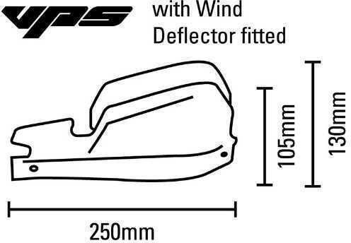 Barkbusters Motorcycle Protective Hand Guards VPS Universal χωρίς Κιτ Τοποθέτησης in Black Colour