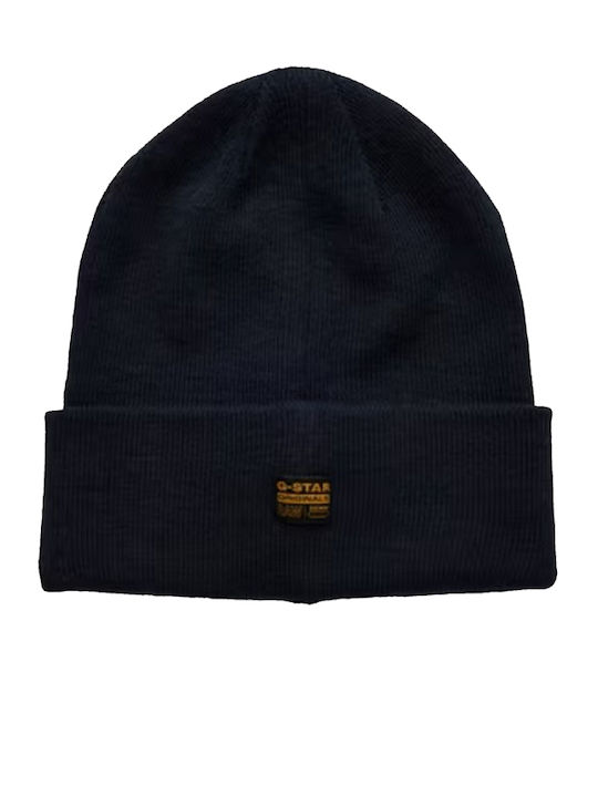 Effo Raw Beanie Căciulă Pentru Bărbați Albastru Mazarine