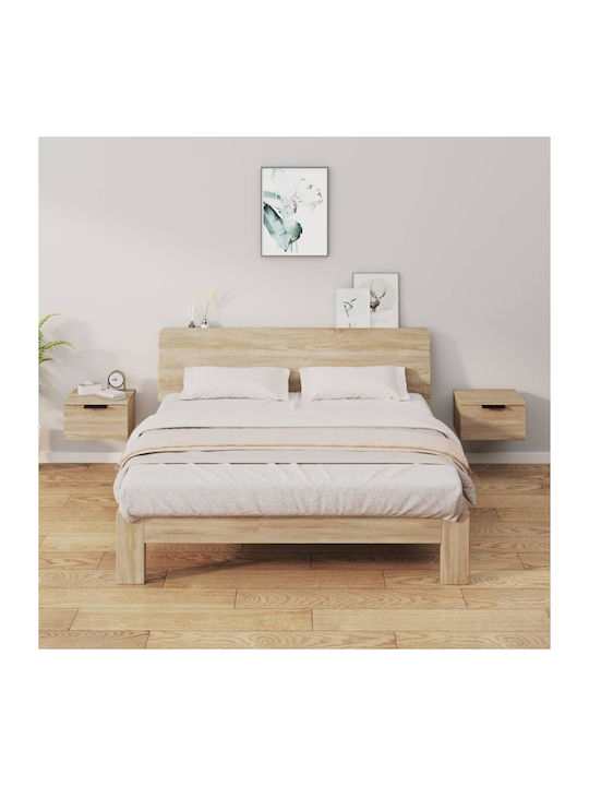 Wooden Bedside Tables 2pcs Sonoma Δρυς 34x30x20cm