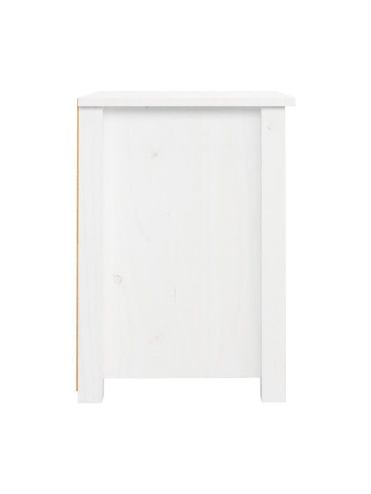 Bedside Tables of Solid Wood 2pcs White 40x35x49cm
