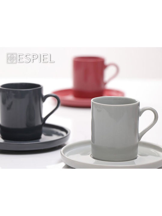 Espiel Essentials Φλιτζάνι Espresso Κεραμικό Light Grey 100ml