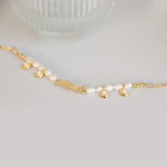 Celfie & CO Metal Christening Charm Bracelet Gold 1pcs