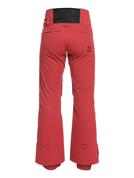 Roxy Diversion ERJTP03185-RQN0 Γυναικείο Παντελόνι Σκι & Snowboard Κόκκινο