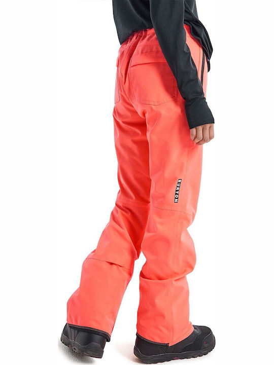 Burton Vida Stretch 2L 15006107800 Women's Trousers for Ski & Snowboard Orange