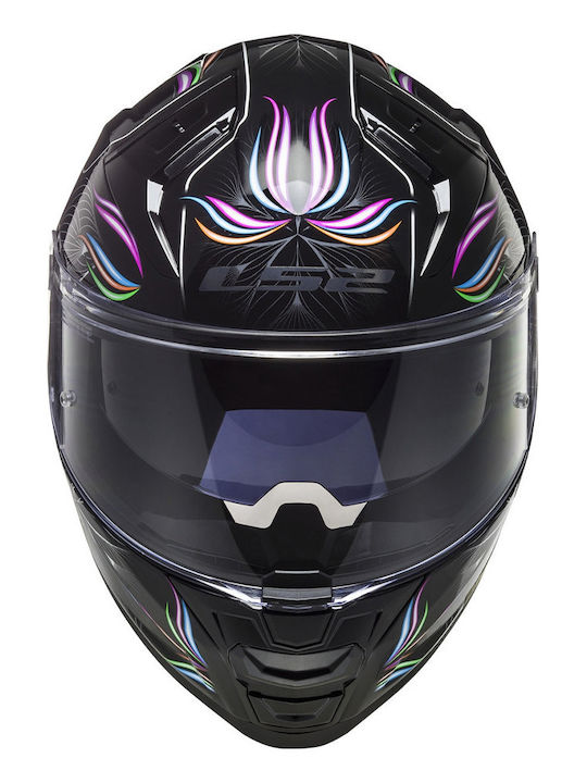 LS2 FF811 Vector II Tropical Black/White Motorcycle Helmet Full Face ECE 22.06 Weight 1500g with Pinlock
