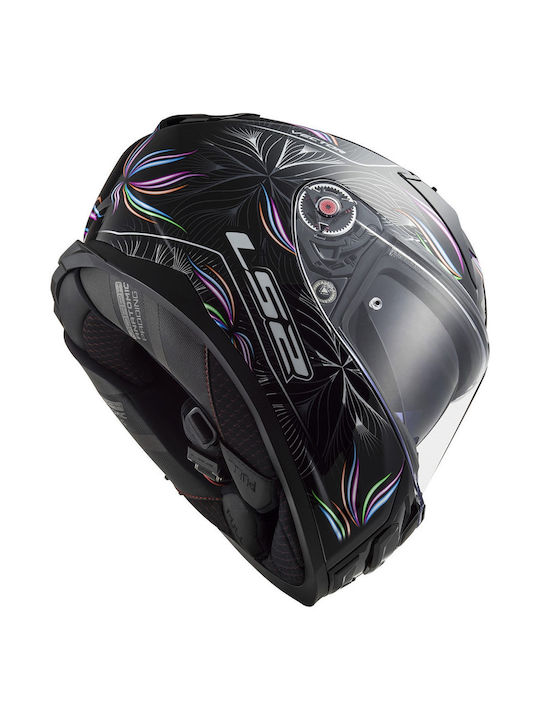LS2 FF811 Vector II Tropical Black/White Motorcycle Helmet Full Face ECE 22.06 Weight 1500g with Pinlock