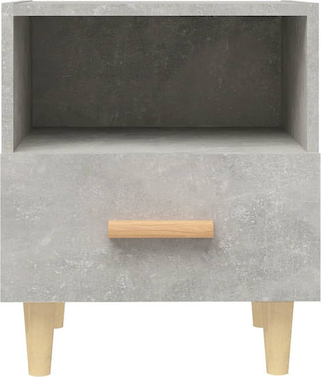 Wooden Bedside Tables 2pcs Γκρι Σκυροδέματος 40x35x47cm