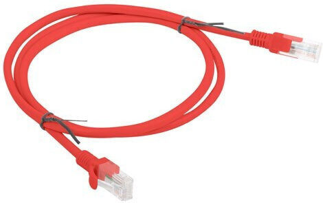 Lanberg U/UTP Cat.5e Ethernet Network Cable 1m Red 1pcs