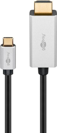 Goobay HDMI 2.1 Ultra High Speed 48Gbps 4K 120Hz HDR VRR Cable HDMI Male - USB-C Male 3m Black