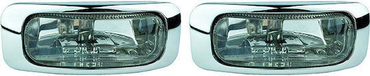 Auto Gs LA-1100 Square Car Foglights H3 12V 55W 125x46mm Universal 12V 55W 12.5cm with White Lighting 2 Pieces